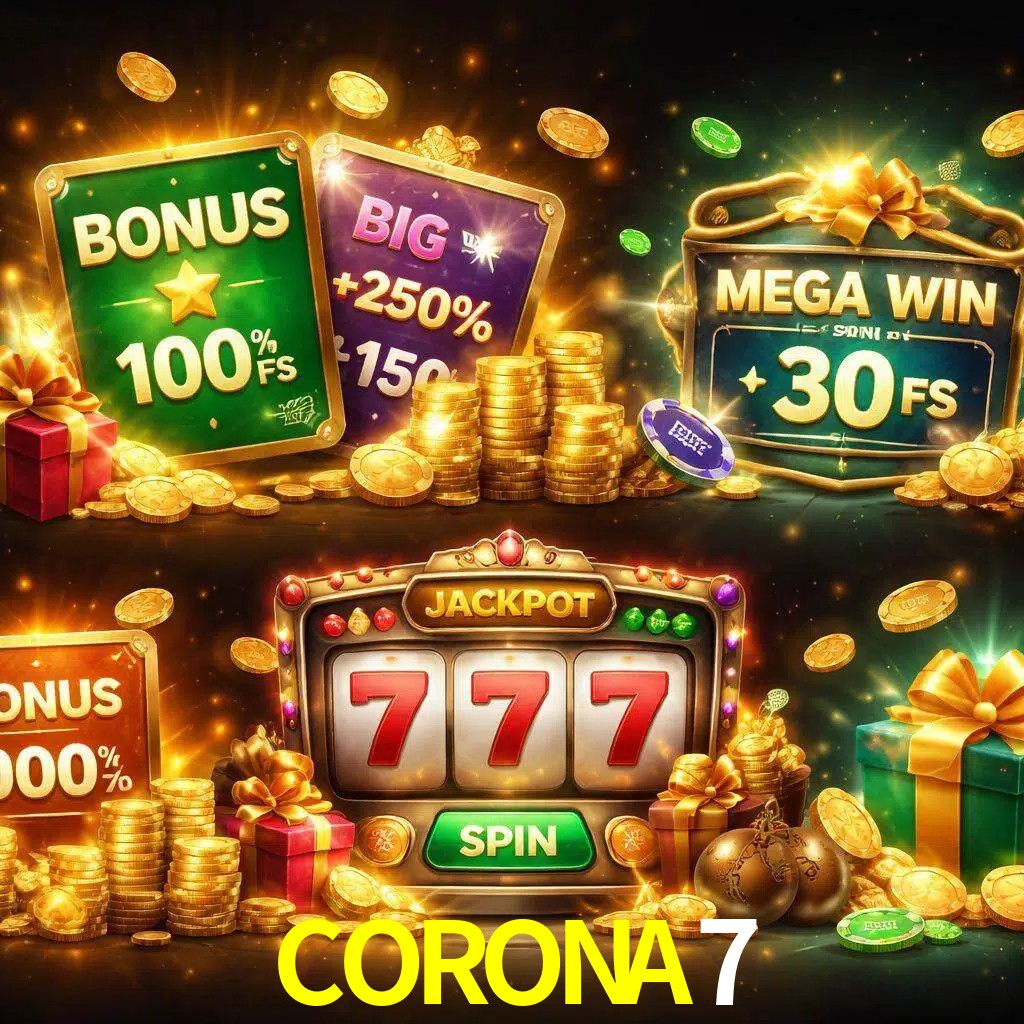 Tipos de bonos CORONA7 incluyendo recompensas de bienvenida y promociones continuas